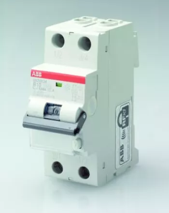 Автоматический выключатель дифференциального тока (АВДТ) ABB DS202 C, 6A, 300mA, тип A, кривая отключения B, 2 полюса, 6kA, электро-механического типа, ширина 2 модуля DIN