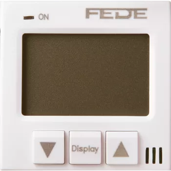 FEDE Терморегулятор  Цифровой. 16A, с LCD монитором. Кабель 4м. в комплекте, бежевый