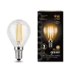 Лампа Gauss Black Filament Шар 9W 680lm 2700К Е14 LED 220V (фото 2)