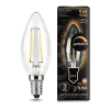 Лампа Gauss Black Filament Свеча 5W 420lm 2700К Е14 диммируемая LED 220V (фото 2)