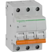 Автоматический выключатель Schneider Electric Domovoy, 3 полюса, 25A, тип C, 4,5kA