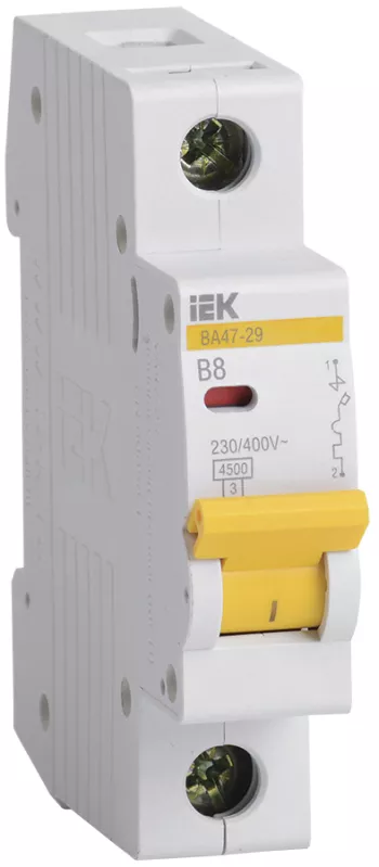 Автоматический выключатель IEK ВА47-29 1Р 8A 4,5кА B