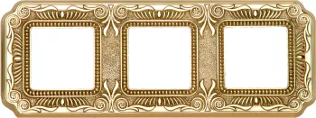Рамка Fede Firenze на 3 поста, универсальная, bright gold