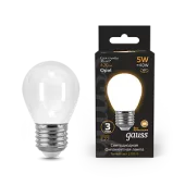 Лампа Gauss Black Filament Шар 5W 420lm 2700К Е27 milky LED 220V