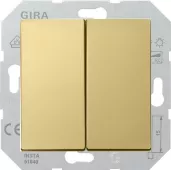 Светорегулятор клавишный Gira ClassiX для ламп накаливания 230в, электронных и обмоточных трансформаторов 12в, без нейтрали, латунь