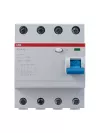 Устройство защитного отключения (УЗО) ABB F200, 4 полюса, 100A, 30 mA, тип AC, электро-механическое, ширина 4 DIN-модуля