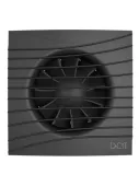 Вентилятор осевой вытяжной с обратным клапаном D 100, декоративный  SILENT 4C Matt Black DICITI