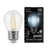 Лампа Gauss Black Filament Шар 5W 450lm 4100К Е27 LED 220V (фото 2)