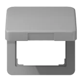Крышка откидная для штепсельных розеток и изделий с платой 50×50 мм; серая CD590KLGR Jung