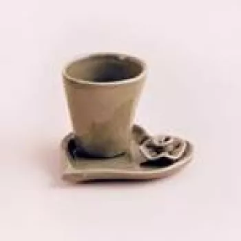 Ferroluce Чайная пара, блестящая керамика, цвет как в каталоге, 10х7см