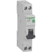 Автоматический выключатель дифференциального тока (АВДТ) Schneider Electric Easy9, 6A, 30mA, тип AC, кривая отключения C, 2 полюса, 4,5kA, электронного типа, ширина 1 модуль DIN