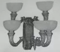 Riperlamp Бра Imperial, алебастр белого цвета, 5x60W, H55 * 32см, арматура АА -старое золото