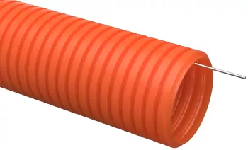 Труба гофр. ПНД d20 с зондом оранжевая тяжелая (100м) IEK
