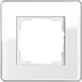 Рамка Gira Esprit Glass C на 1 пост, белое стекло