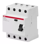 Устройство защитного отключения (УЗО) ABB Basic M, 4 полюса, 63A, 100 mA, тип AC, электро-механическое, ширина 4 DIN-модуля