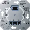 Светорегулятор клавишный Gira System 55 для ламп накаливания 230в и галогеновых ламп 220в, с нейтралью, белый матовый