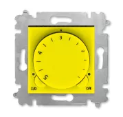 ABB Levit жёлтый / дымчатый чёрный Терморегулятор с поворотной ручкой 16А