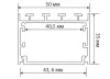 Накладной/подвесной алюминиевый профиль 50х35х2000. Цвет: Анодированное серебо (фото 2)