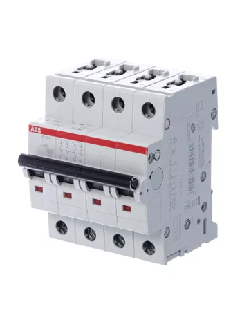 Автоматический выключатель ABB S200, 4 полюса, 100A, тип C, 6kA