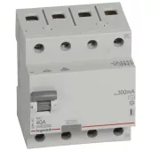 Устройство защитного отключения (УЗО) Legrand RX3, 4 полюса, 40A, 300 mA, тип AC, электро-механическое, ширина 4 DIN-модуля