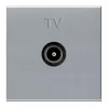 Розетка телевизионная простая ABB Zenit 1-й разъем, серебро