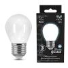 Лампа Gauss Black Filament Шар 5W 450lm 4100К Е27 milky LED 220V (фото 2)