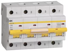 Автоматический выключатель IEK ВА47-100 4Р 80А 10кА С