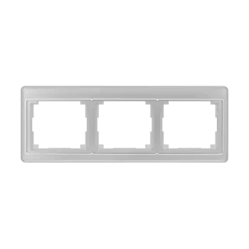 Рамка Jung SL 500 на 3 поста, горизонтальная, серебро