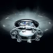 Swarovski CRYSTAL DECO SPHERE Светильник встраиваемый 1x35W, GU 5.3, 12V, Ø 110, H 38 mm, хром