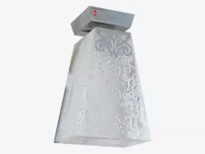 Fabbian Светильник потолочный Vicky, декорированное мат белое стекло, G9, 1x75W, хром