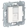 SE UNICA NEW РОЗЕТКА компьютерная, RJ45, одиночная, кат. 5е UTP, БЕЛЫЙ (фото 1)