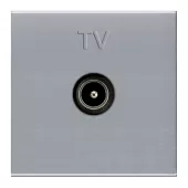 Abb NIE Механизм ТВ розетки, простой, 2-модульный, серия Zenit, цвет серебристый