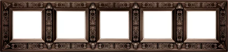 Рамка Fede Granada на 5 постов, универсальная, copper