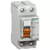 Устройство защитного отключения (УЗО) Schneider Electric Domovoy, 2 полюса, 40A, 30 mA, тип AC, электро-механическое, ширина 2 DIN-модуля