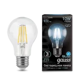 Лампа Gauss Black Filament А60 10W 970lm 4100К Е27 LED 220V