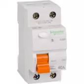 Устройство защитного отключения (УЗО) Schneider Electric Domovoy, 2 полюса, 40A, 300 mA, тип AC, электро-механическое, ширина 2 DIN-модуля
