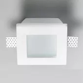 Carlo Panzeri светильник встраиваемый Invisibli, со стеклом,11,5х11,5см, выс 6см, 1xGU 5,3 max 50W, гипс