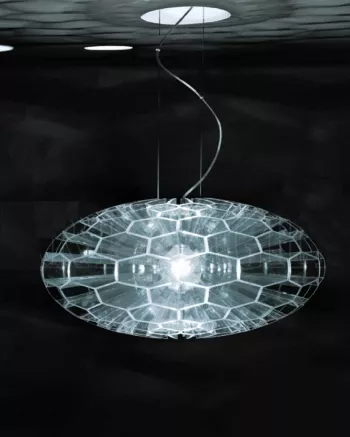 Leucos Studio Светильник подвесной Joy S, стекло метакрилат прозрачный, D=60см,30, Hmax=150см, хром