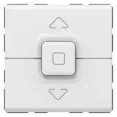 Кнопка для управления жалюзи двойная 10А, 2 модуля Legrand Mosaic, на винтах, белый