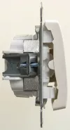 Выключатель двухклавишный проходной Schneider Electric Glossa, на винтах, перламутр